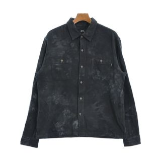 STUSSY - STUSSY ステューシー カジュアルシャツ M 黒 【古着】【中古】