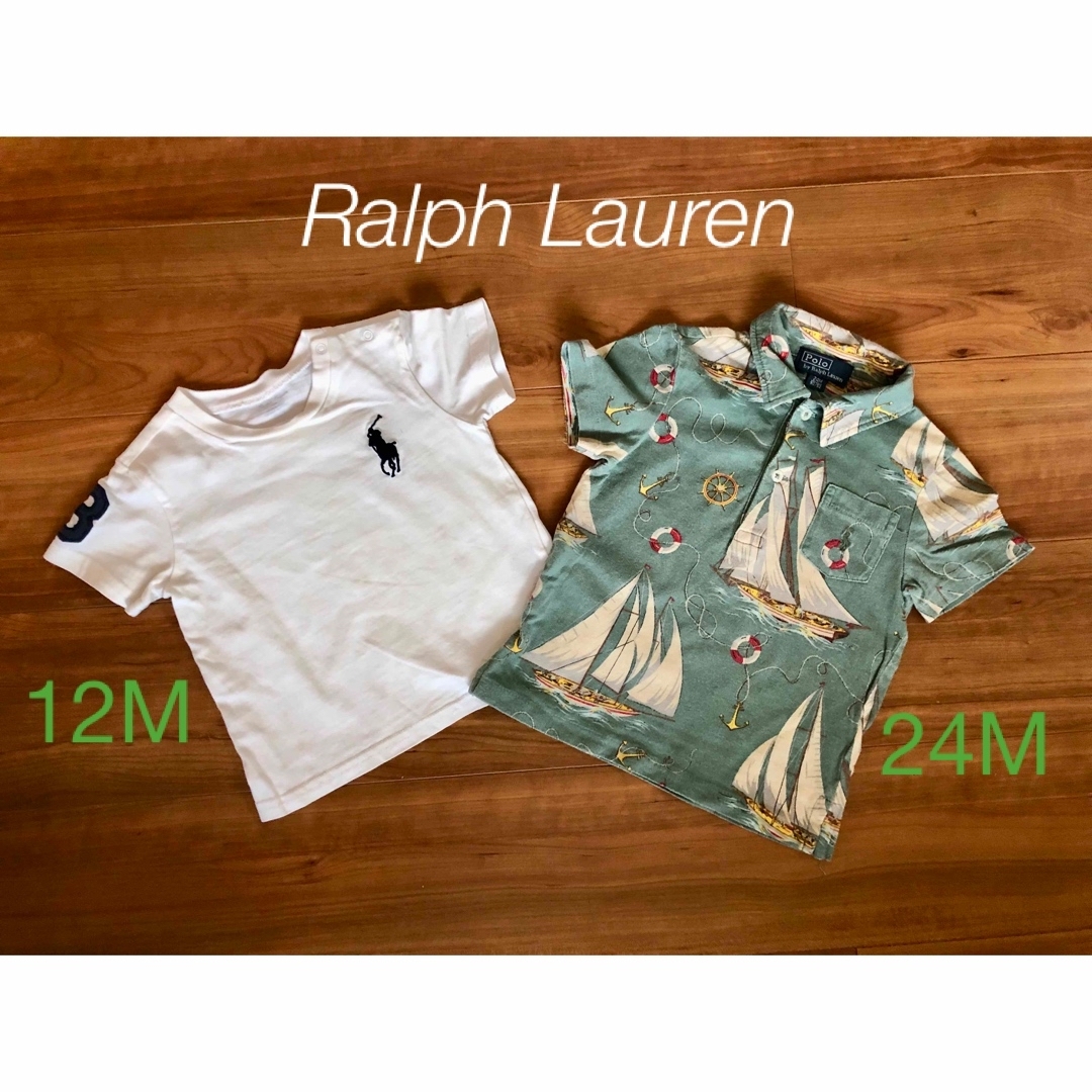 Ralph Lauren(ラルフローレン)のRalph Lauren ラルフローレン　半袖Tシャツ　2枚組　80／90 キッズ/ベビー/マタニティのベビー服(~85cm)(Ｔシャツ)の商品写真