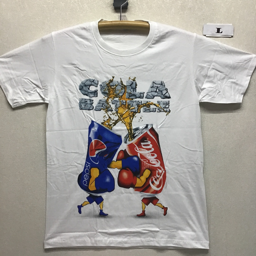 新品 コカコーラ缶vsペプシ缶 ボクシング Ｔシャツ Lサイズ  管3163 メンズのトップス(Tシャツ/カットソー(半袖/袖なし))の商品写真