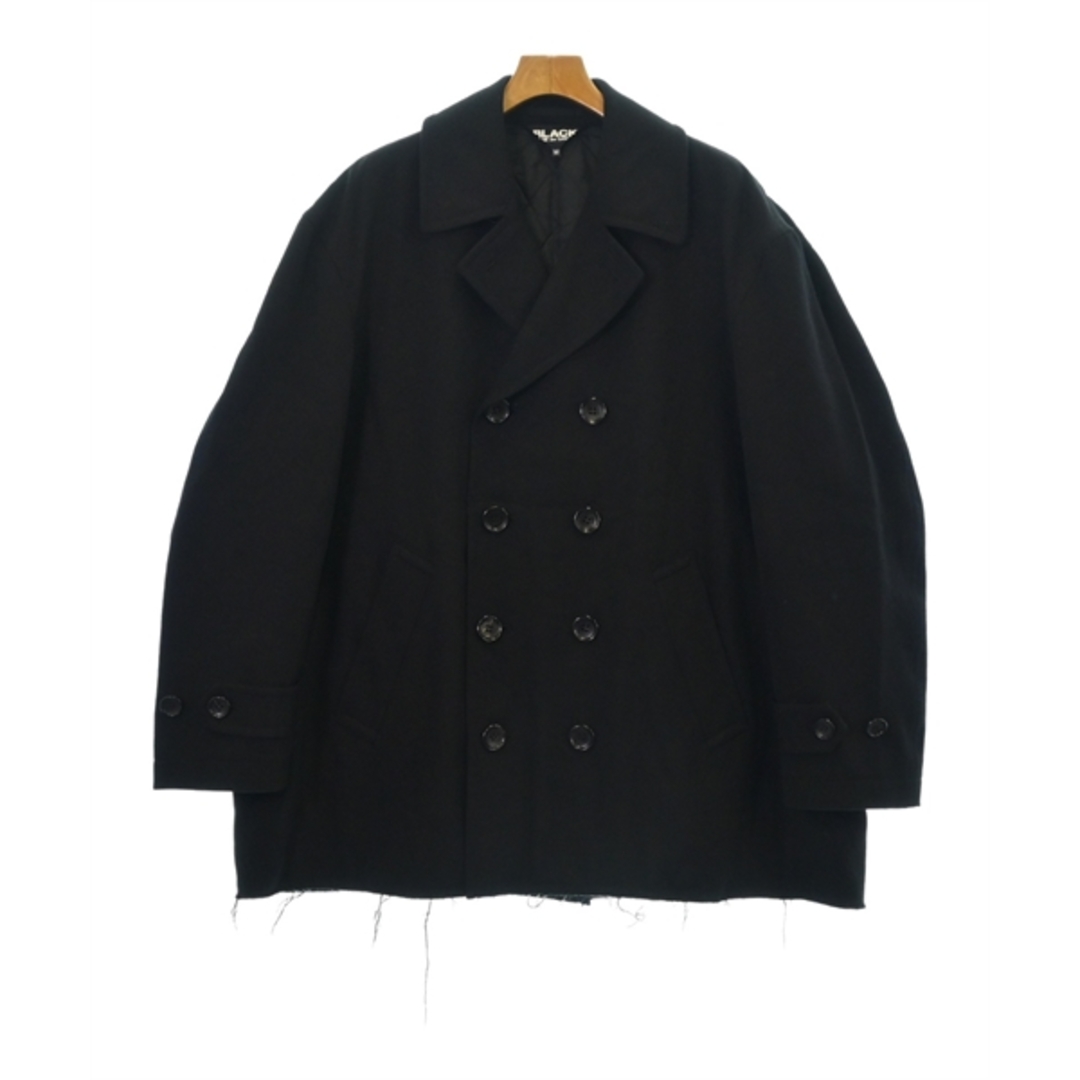 BLACK COMME des GARCONS(ブラックコムデギャルソン)のBLACK COMME des GARCONS ピーコート M 黒 【古着】【中古】 メンズのジャケット/アウター(ピーコート)の商品写真