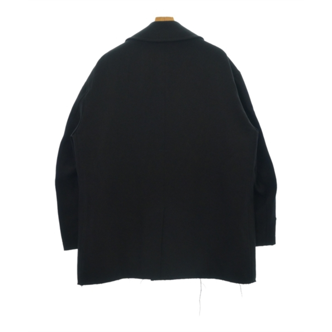 BLACK COMME des GARCONS(ブラックコムデギャルソン)のBLACK COMME des GARCONS ピーコート M 黒 【古着】【中古】 メンズのジャケット/アウター(ピーコート)の商品写真