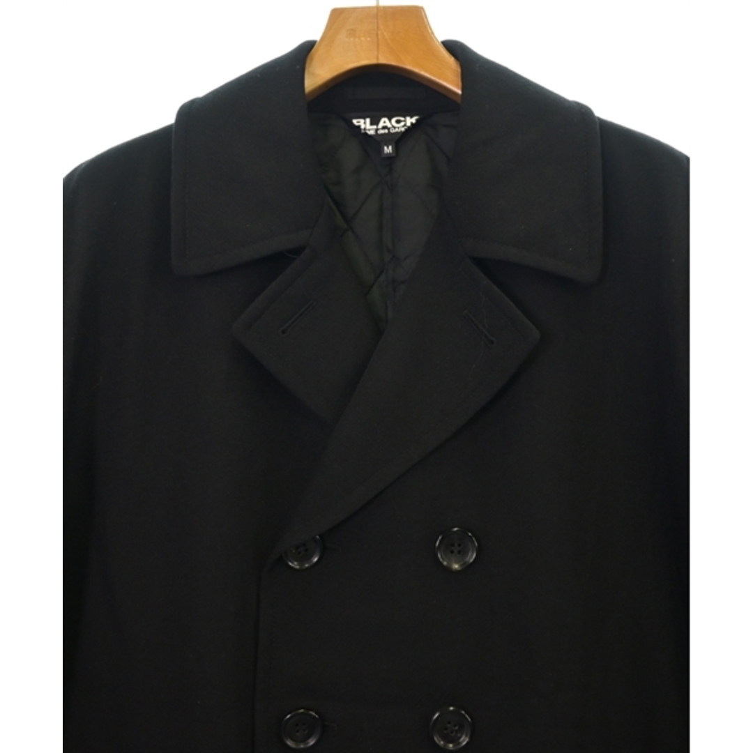 BLACK COMME des GARCONS(ブラックコムデギャルソン)のBLACK COMME des GARCONS ピーコート M 黒 【古着】【中古】 メンズのジャケット/アウター(ピーコート)の商品写真