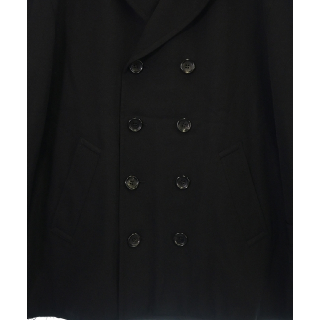 BLACK COMME des GARCONS(ブラックコムデギャルソン)のBLACK COMME des GARCONS ピーコート M 黒 【古着】【中古】 メンズのジャケット/アウター(ピーコート)の商品写真