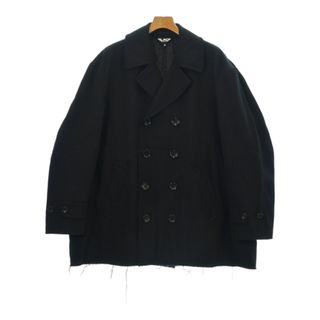 ブラックコムデギャルソン(BLACK COMME des GARCONS)のBLACK COMME des GARCONS ピーコート M 黒 【古着】【中古】(ピーコート)