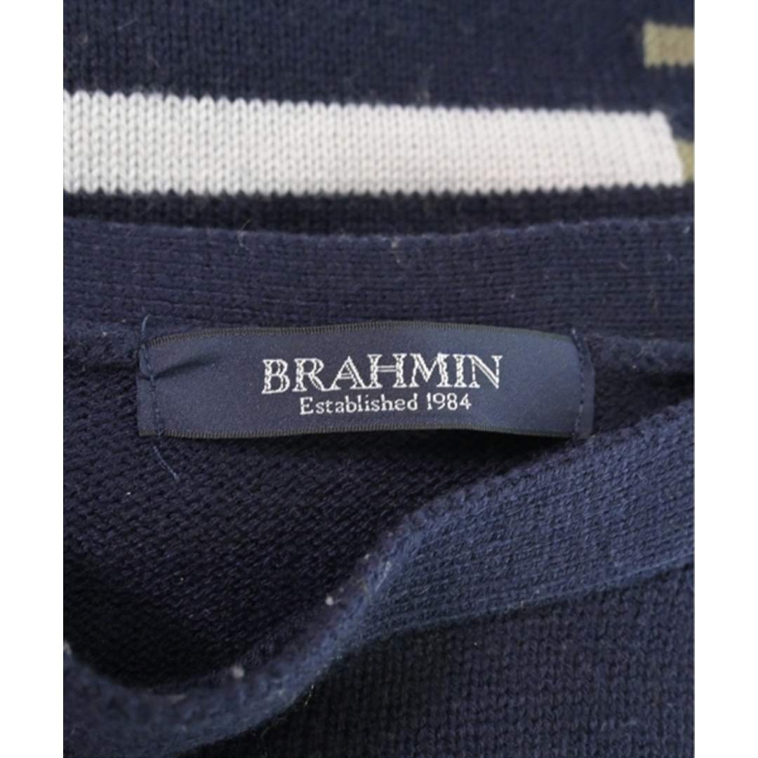 BRAHMIN(ブラーミン)のBrahmin ブラーミン ニット・セーター 38(M位) 紺x白xピンク等 【古着】【中古】 レディースのトップス(ニット/セーター)の商品写真