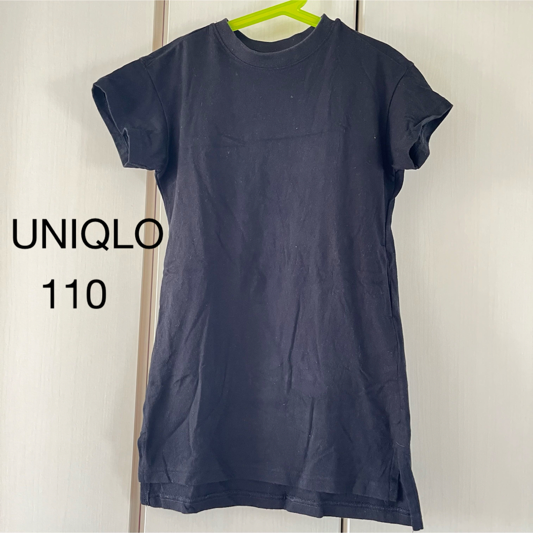UNIQLO(ユニクロ)のユニクロ　女の子　Tシャツワンピース キッズ/ベビー/マタニティのキッズ服女の子用(90cm~)(ワンピース)の商品写真