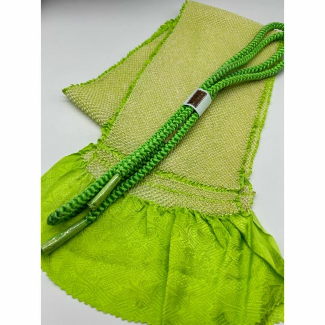 6917正絹中抜き絞り帯揚げ＆重ね衿 帯締めセット 成人式 振袖 和装小物 レディースの水着/浴衣(和装小物)の商品写真