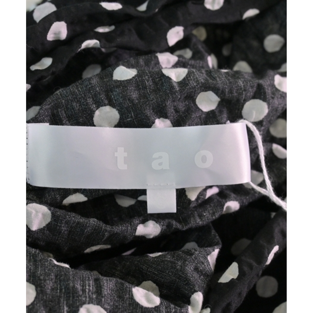 TAO タオ ブラウス S 黒x白(ドット) 【古着】【中古】 レディースのトップス(シャツ/ブラウス(長袖/七分))の商品写真