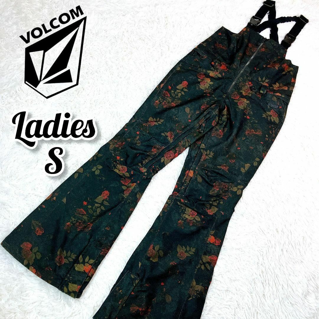 volcom(ボルコム)の136 VOLCOM ビブパンツ 花柄 レディース スノボウェア スポーツ/アウトドアのスノーボード(ウエア/装備)の商品写真