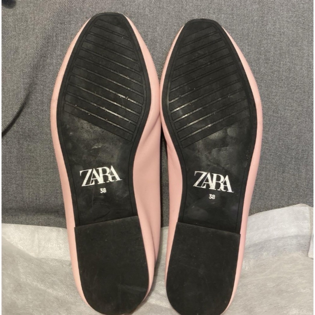 ZARA(ザラ)のZARA フラットシューズ　38 ピンク レディースの靴/シューズ(バレエシューズ)の商品写真