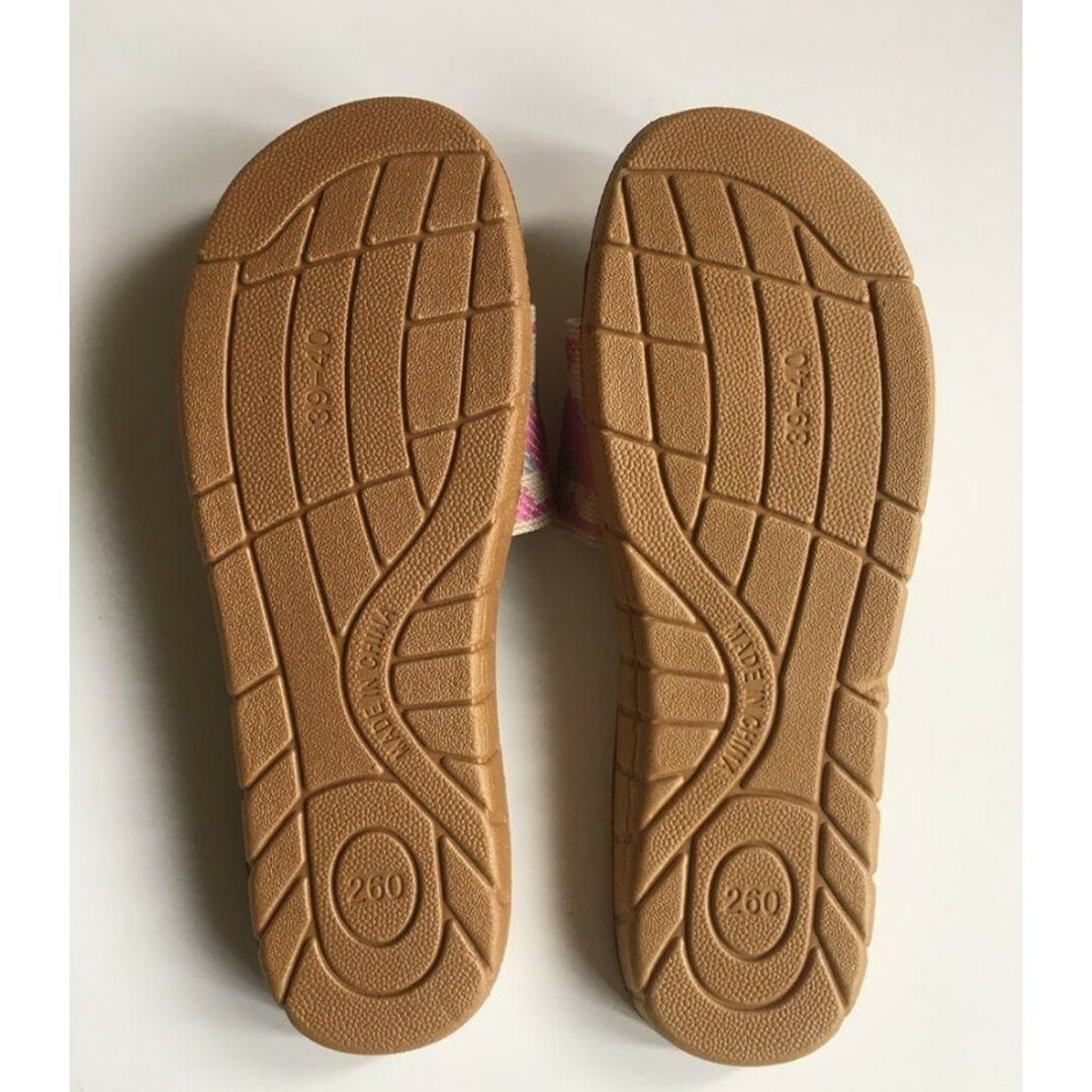 室内履きスリッパ レディース レッド M蒸れない 洗える軽量シューズ 滑りにくい レディースの靴/シューズ(サンダル)の商品写真