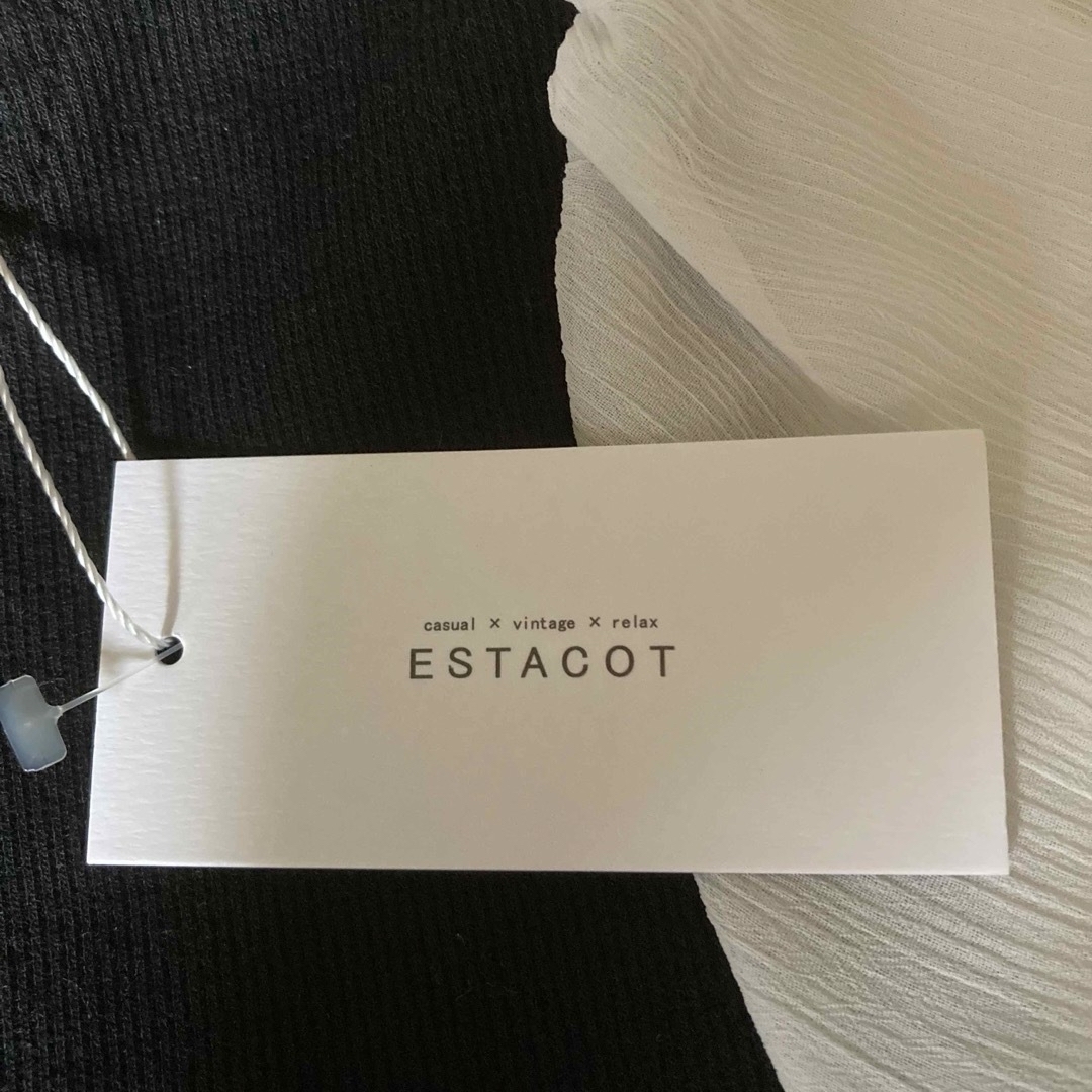 ESTACOT(エスタコット)のトップス⭐︎シフォン袖⭐︎新品タグ付き レディースのトップス(カットソー(半袖/袖なし))の商品写真