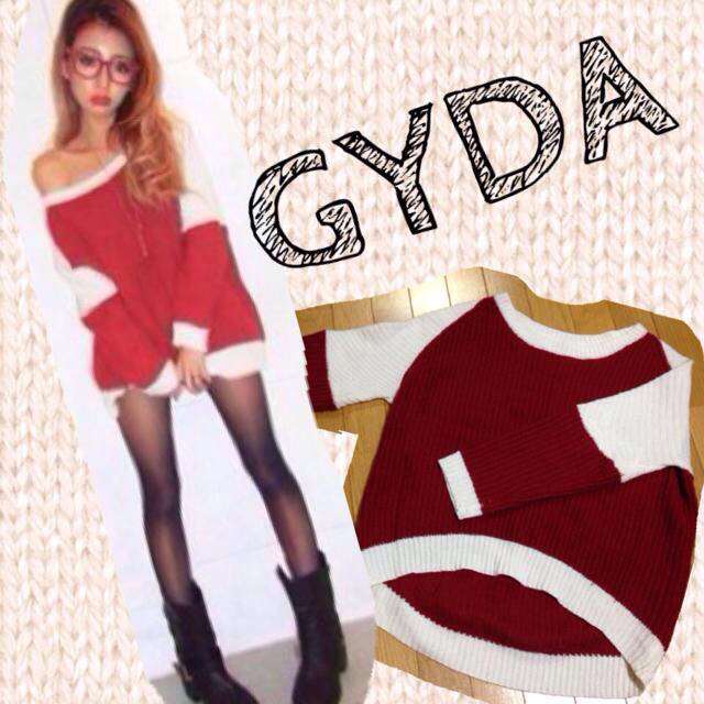 GYDA(ジェイダ)のGYDA バイカラールーズニット レディースのトップス(ニット/セーター)の商品写真