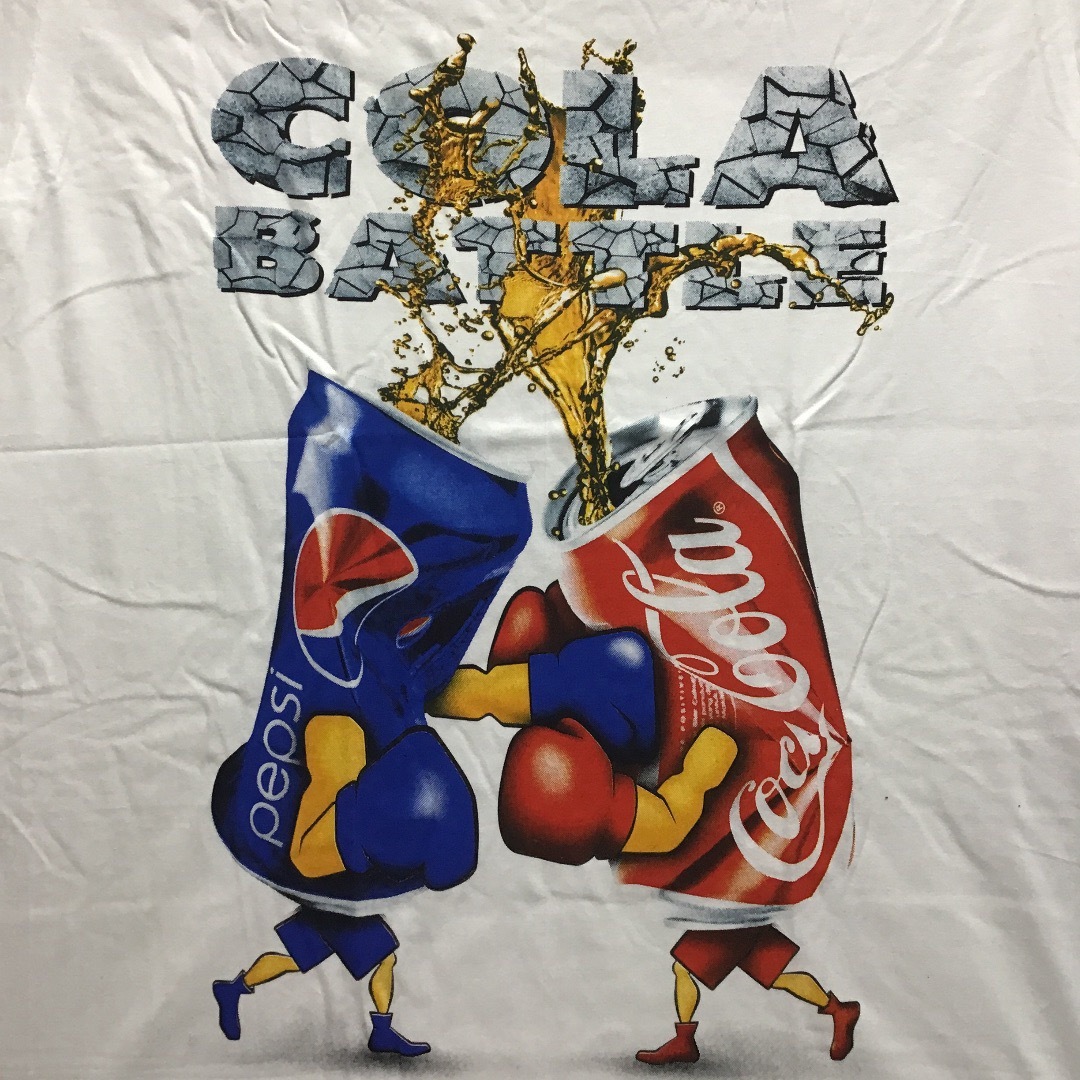 新品 コカコーラ缶vsペプシ缶 ボクシング Ｔシャツ Lサイズ  管3163 メンズのトップス(Tシャツ/カットソー(半袖/袖なし))の商品写真