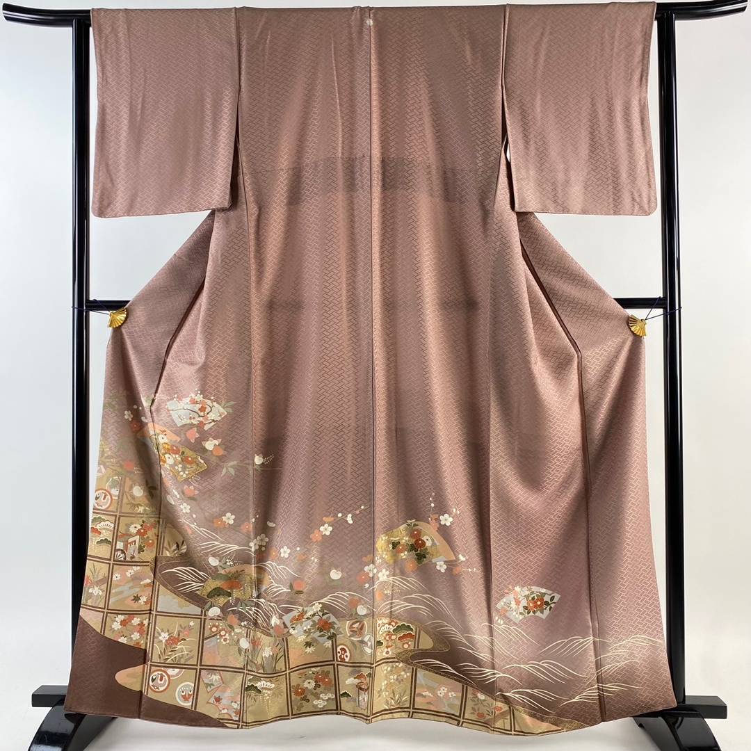 色留袖 身丈162cm 裄丈62.5cm 正絹 優品 【中古】 レディースの水着/浴衣(着物)の商品写真