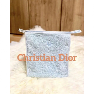 クリスチャンディオール(Christian Dior)のクリスチャンディオールポーチベビーブルータオル地美品(ポーチ)