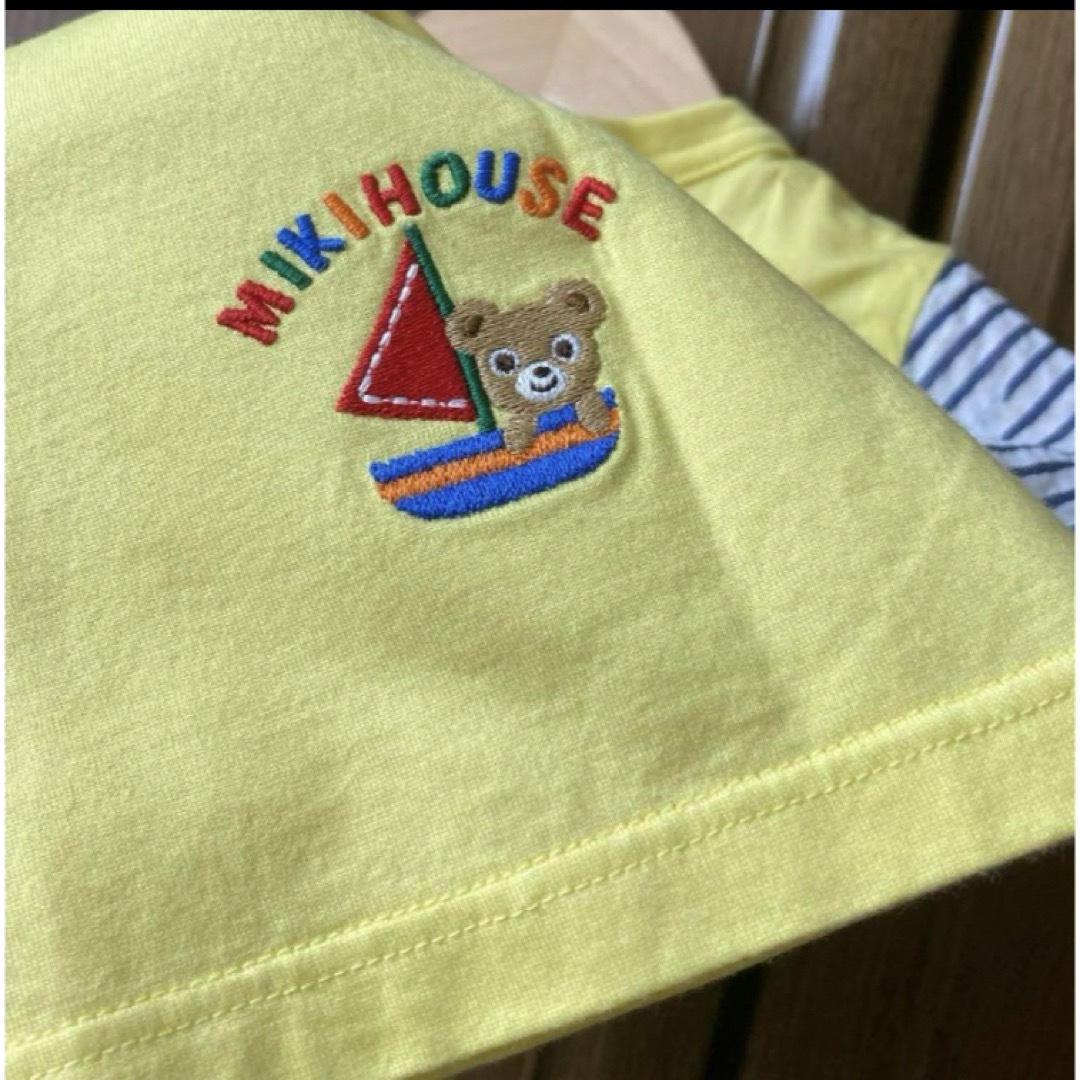 mikihouse(ミキハウス)のミキハウス　半袖　シャツ　Tシャツ　プッチー君　マリン　春　夏　ファミリア キッズ/ベビー/マタニティのキッズ服男の子用(90cm~)(Tシャツ/カットソー)の商品写真