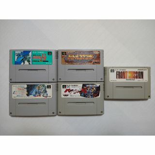 スーパーファミコン(スーパーファミコン)の【SFC】５本セット　SDガンダム、バトルコマンダー、ロボット、フロントミッショ(家庭用ゲームソフト)