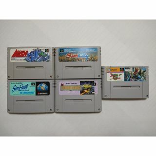 スーパーファミコン(スーパーファミコン)の【SFC】５本セット　A列車、シムアース、シムシティ、ロイヤルコンクエスト　等(家庭用ゲームソフト)