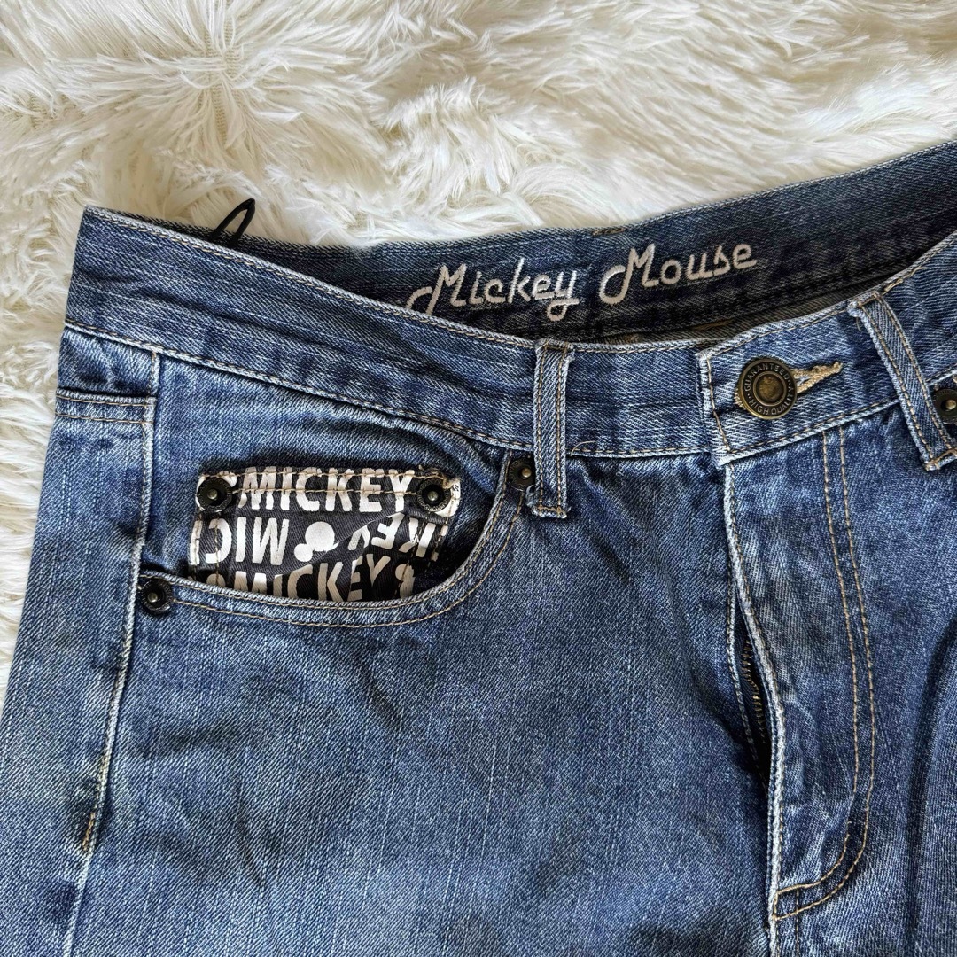 Disney(ディズニー)のDisney ミッキー　ミッキーマウス　ジーンズ　デニム　コラボ メンズのパンツ(デニム/ジーンズ)の商品写真