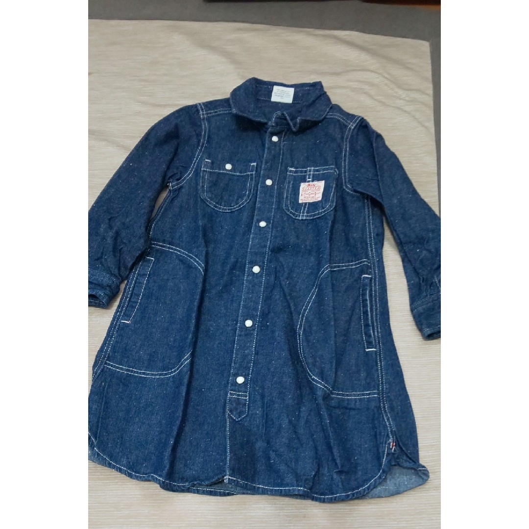 デニムワンピース110cm キッズ/ベビー/マタニティのキッズ服女の子用(90cm~)(ワンピース)の商品写真