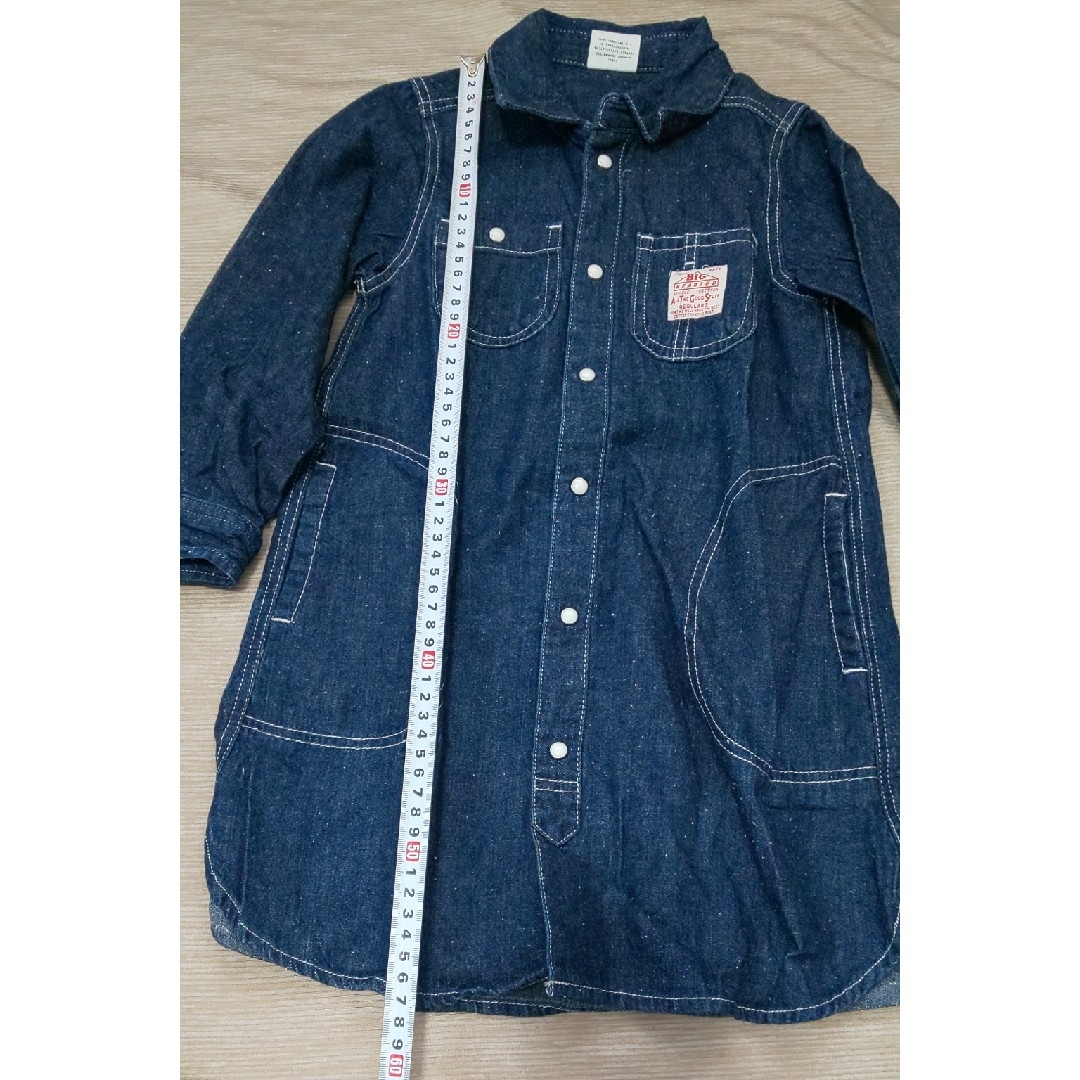 デニムワンピース110cm キッズ/ベビー/マタニティのキッズ服女の子用(90cm~)(ワンピース)の商品写真