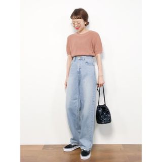 AZUL by moussy - azul by moussy ハイウエストワイドパンツ