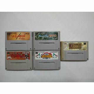 スーパーファミコン(スーパーファミコン)の【SFC】５本セット　ラングリッサー、ドラゴンナイト、ハイアード、フェーダ　等(家庭用ゲームソフト)