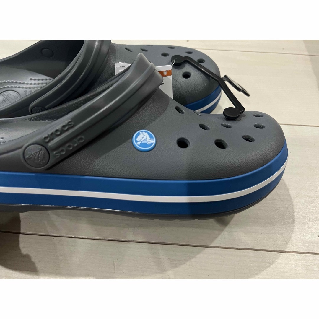 crocs(クロックス)の【ばび蔵様専用♪】　　　27cmクロックス　クロックバンド グレー×ブルー系 メンズの靴/シューズ(サンダル)の商品写真