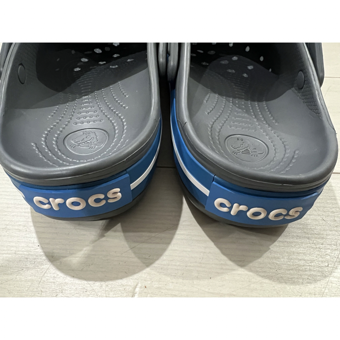 crocs(クロックス)の【ばび蔵様専用♪】　　　27cmクロックス　クロックバンド グレー×ブルー系 メンズの靴/シューズ(サンダル)の商品写真