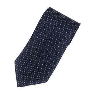 エルメネジルドゼニア(Ermenegildo Zegna)の【中古】エルメネジルドゼニア Ermenegildo Zegna ドット 3つ折り シルク ネクタイ ネイビーxホワイト【メンズ】(ネクタイ)