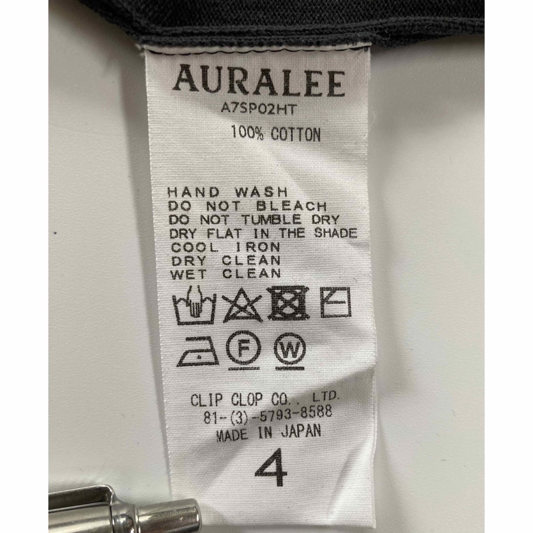 AURALEE(オーラリー)のAURALEE超強撚糸 半袖ニットT 4 ブラック メンズのトップス(Tシャツ/カットソー(半袖/袖なし))の商品写真