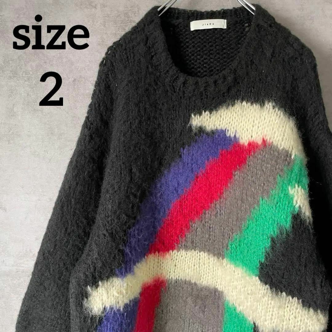 Jieda(ジエダ)の【人気モヘア◎】Jieda MOHAIR RAINBOW KNIT 22aw黒 メンズのトップス(ニット/セーター)の商品写真