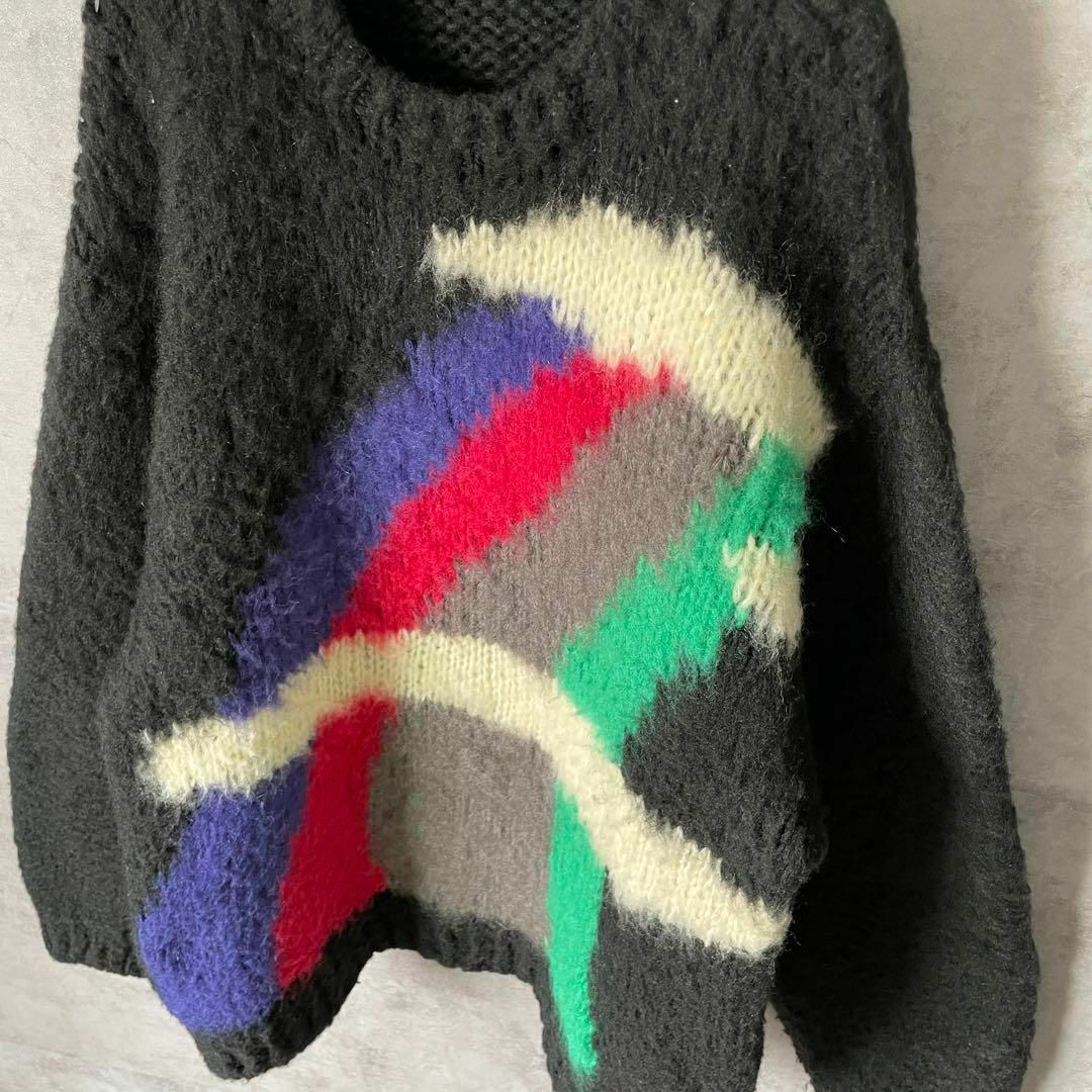 Jieda(ジエダ)の【人気モヘア◎】Jieda MOHAIR RAINBOW KNIT 22aw黒 メンズのトップス(ニット/セーター)の商品写真