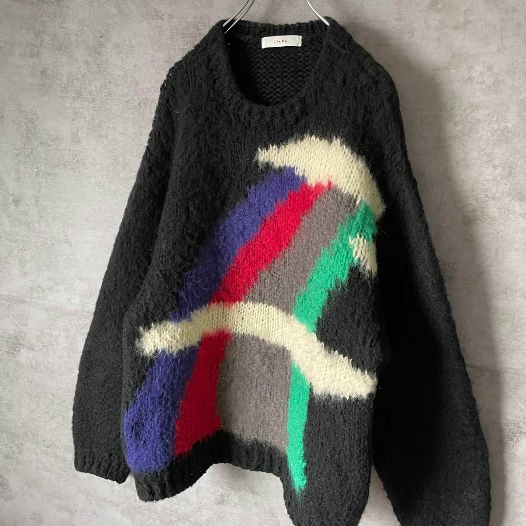 Jieda(ジエダ)の【人気モヘア◎】Jieda MOHAIR RAINBOW KNIT 22aw黒 メンズのトップス(ニット/セーター)の商品写真