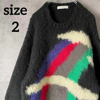 ジエダ(Jieda)の【人気モヘア◎】Jieda MOHAIR RAINBOW KNIT 22aw黒(ニット/セーター)