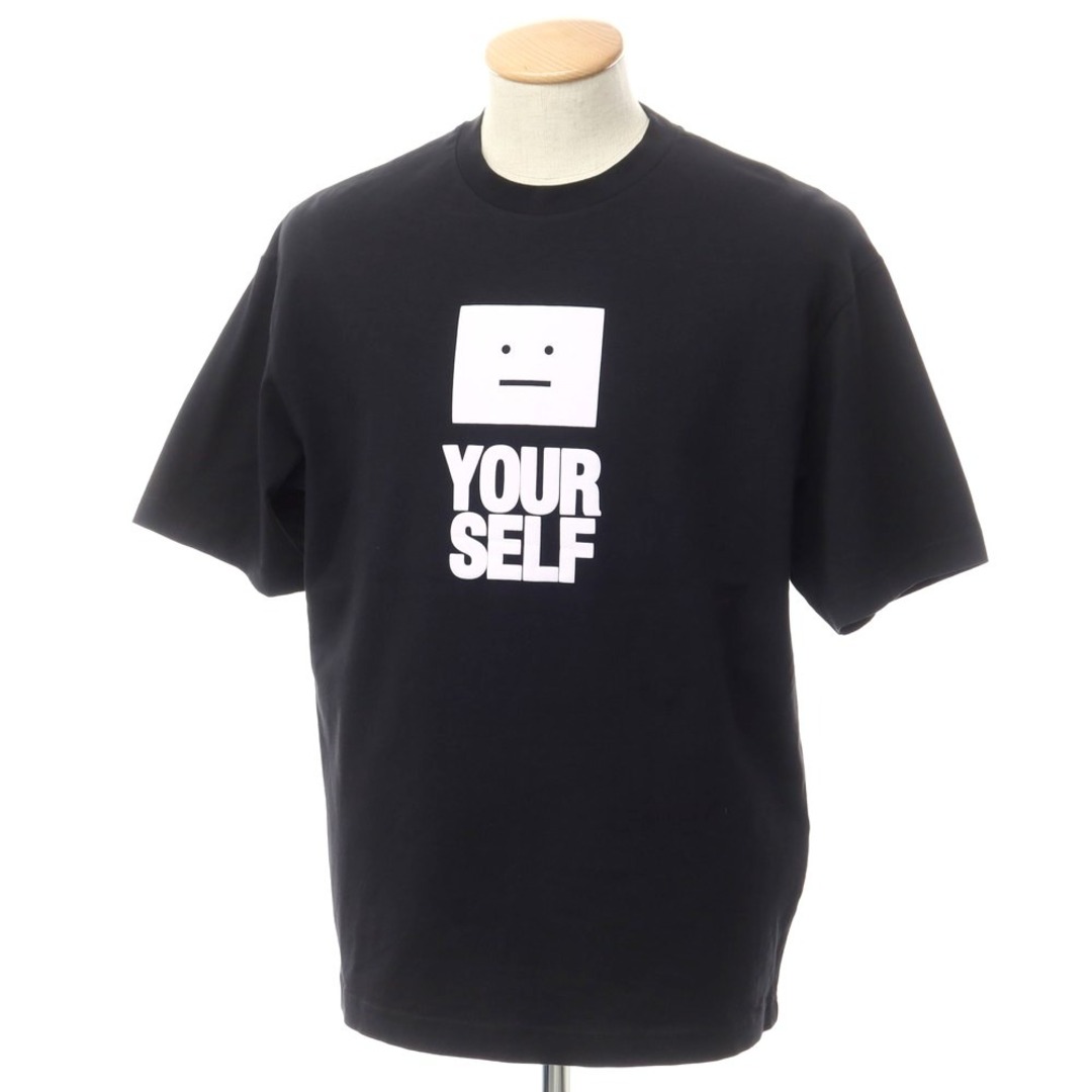 Acne Studios(アクネストゥディオズ)の【中古】アクネストゥディオズ ACNE STUDIOS ストレッチコットン プリント 半袖Ｔシャツ ブラック【サイズXS】【メンズ】 メンズのトップス(Tシャツ/カットソー(半袖/袖なし))の商品写真