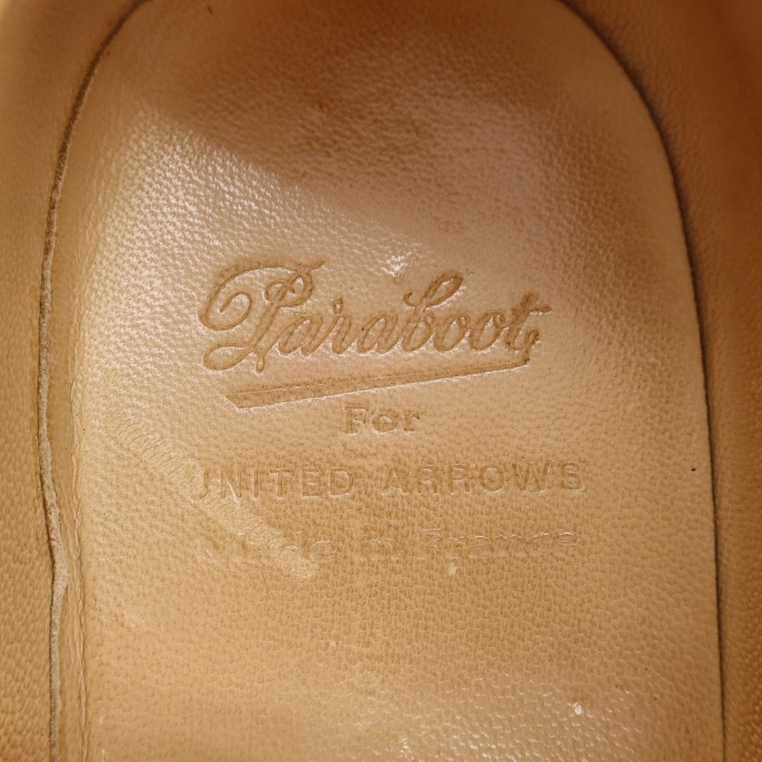 Paraboot(パラブーツ)の【中古】【未使用】パラブーツ Paraboot UNITED ARROWS別注 MICHAEL PL SNYTH ファー チロリアンシューズ ブラックxオフホワイト系【サイズ41 1/2】【メンズ】 メンズの靴/シューズ(ドレス/ビジネス)の商品写真