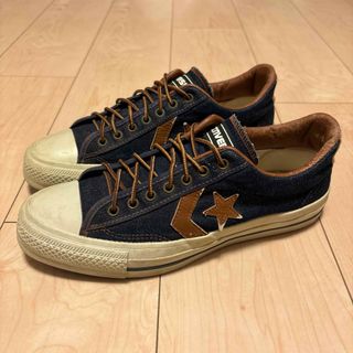 コンバース(CONVERSE)のコンバース　90年代　シェブロンスター　プロスター　デニム　日本製　90s レア(スニーカー)