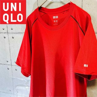 ユニクロ(UNIQLO)のUNIQLOユニクロ　ドライ半袖Tシャツ　 L   レッド(Tシャツ/カットソー(半袖/袖なし))