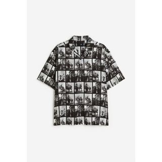エイチアンドエム(H&M)のM H&M BIGGIE ビギー オープンカラーシャツ 半袖 総柄 レーヨン(シャツ)