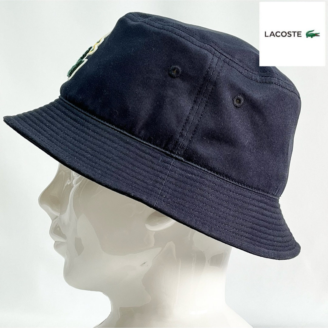 LACOSTE(ラコステ)の【新品】完売品 LACOSTE ラコステ 日本製 ビッグLワッペンバケットハット メンズの帽子(ハット)の商品写真