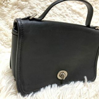 コーチ(COACH)のオールドコーチ　ターンロック　ブラック　ミニ　グラブタンレザー(ハンドバッグ)