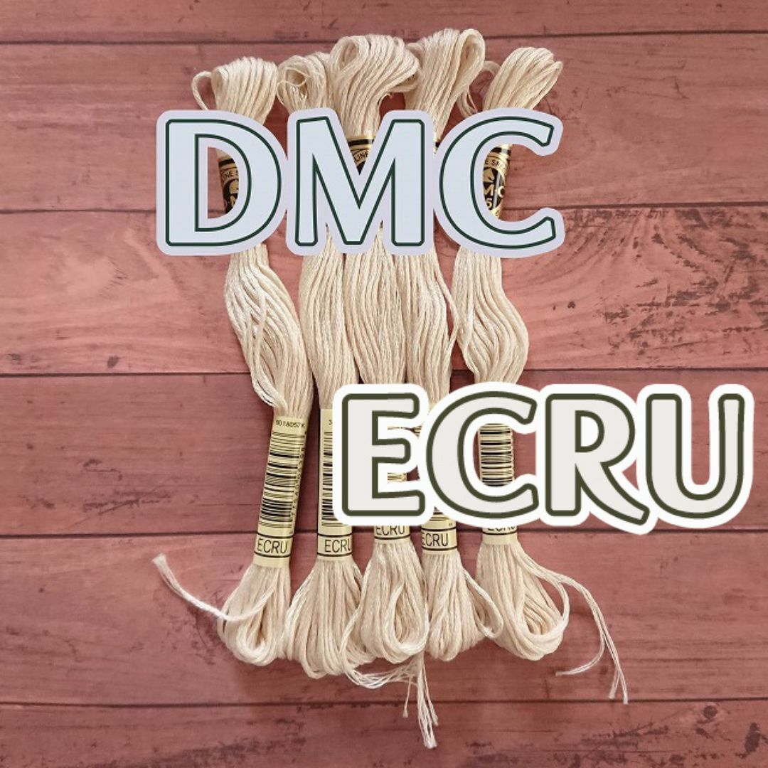 DMC　刺繍糸　生成り　5本　ECRU ハンドメイドの素材/材料(生地/糸)の商品写真
