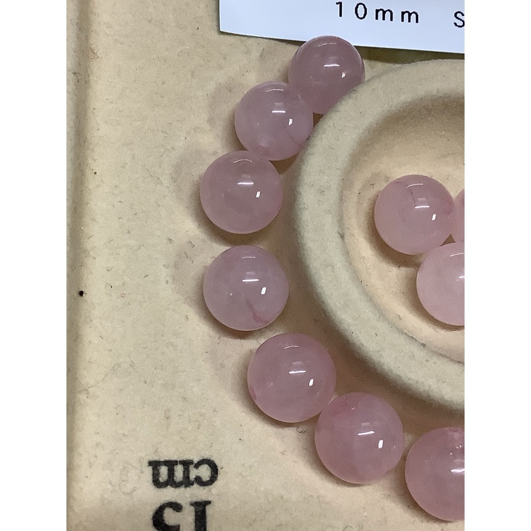 S020-20Tローズクオーツ10mm20粒パワーストーンビーズS020-20T ハンドメイドの素材/材料(各種パーツ)の商品写真