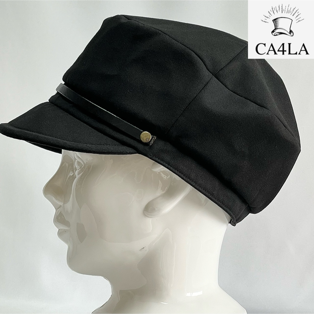 CA4LA(カシラ)の【超美品】CA4LA カシラ 日本製UVカット仕様 定番牛革ベルト付キャスケット レディースの帽子(キャスケット)の商品写真