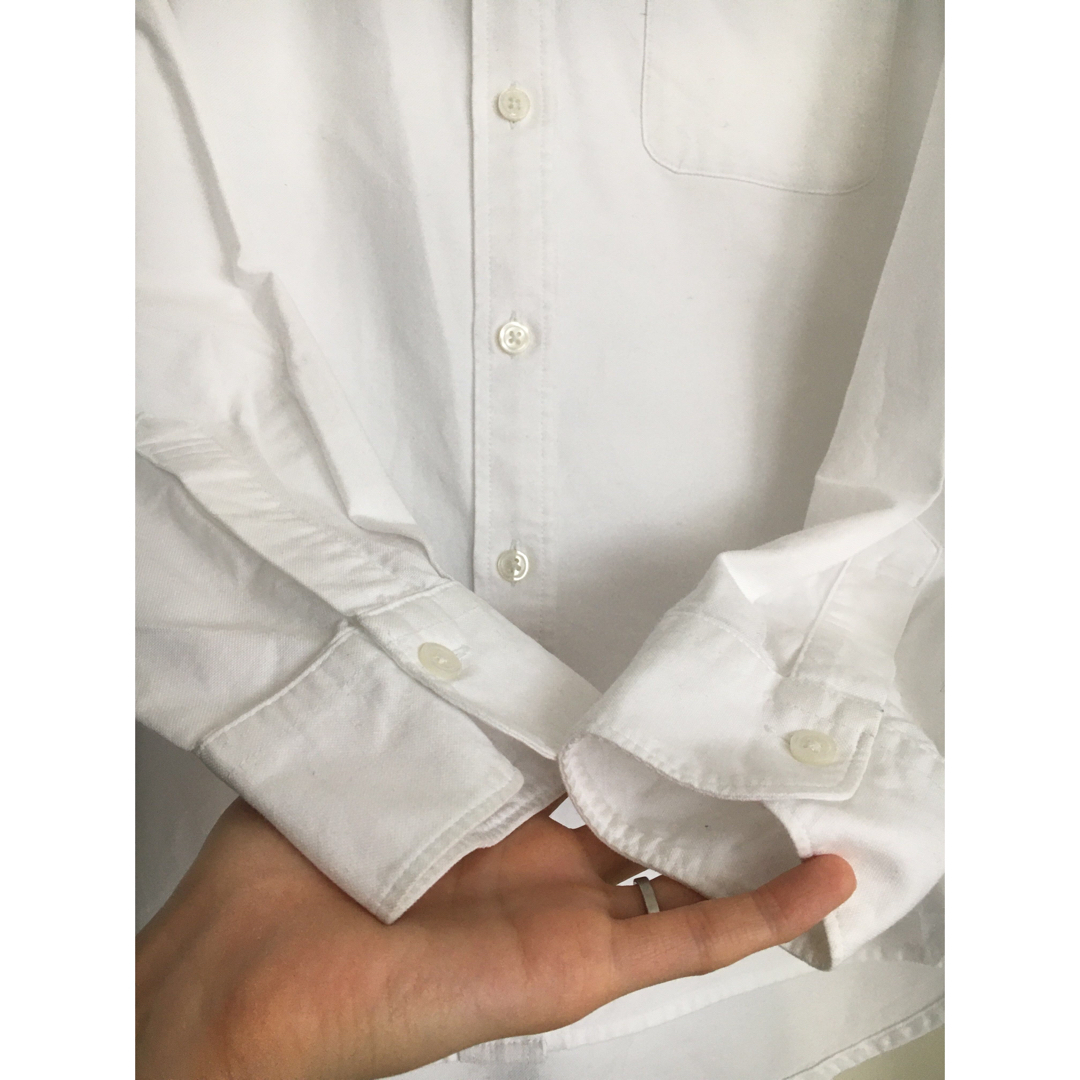 MUJI (無印良品)(ムジルシリョウヒン)のシャツ　綿シャツ　白シャツ　ビジネス　カジュアル　スタンドカラー レディースのトップス(シャツ/ブラウス(長袖/七分))の商品写真