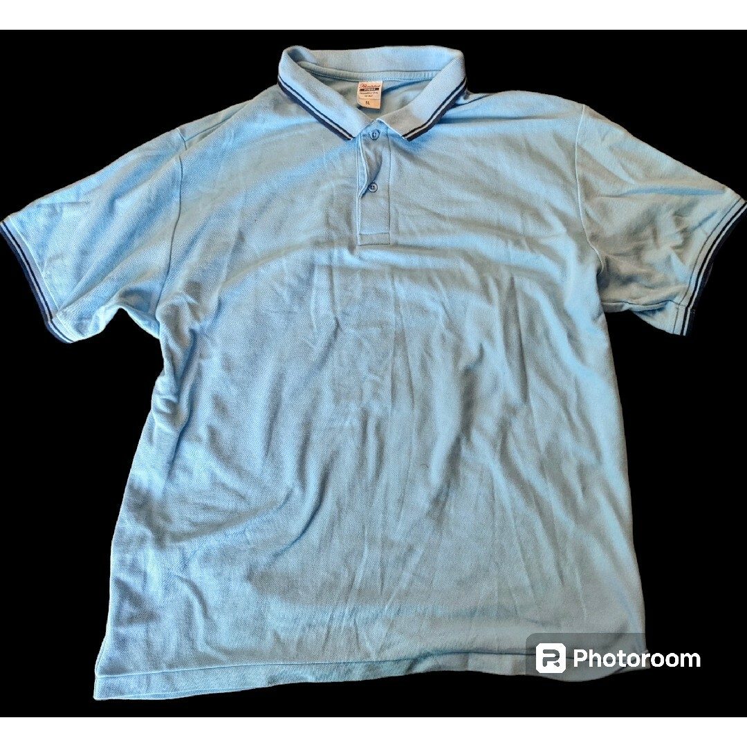 値下げ　スカイブルー　ポロシャツ　ＸL メンズのトップス(ポロシャツ)の商品写真