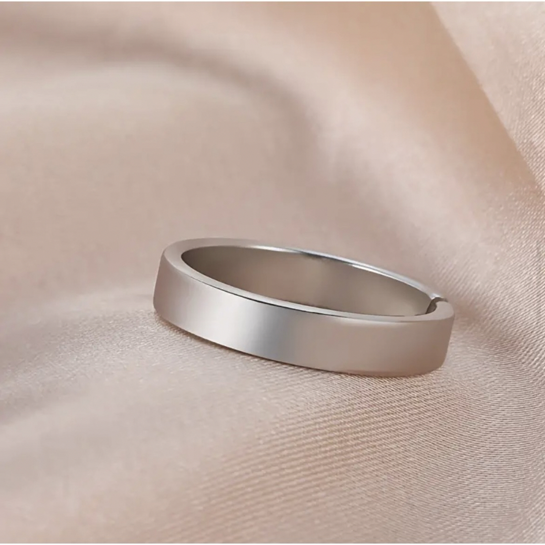 【1点限定】フォークリング　メンズ　レディース　ワイドエッジリング　シルバー メンズのアクセサリー(リング(指輪))の商品写真