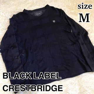 BLACK LABEL CRESTBRIDGE - 美品　ブラックレーベルクレストブリッジ　ロンT　長袖　カットソー　黒　M